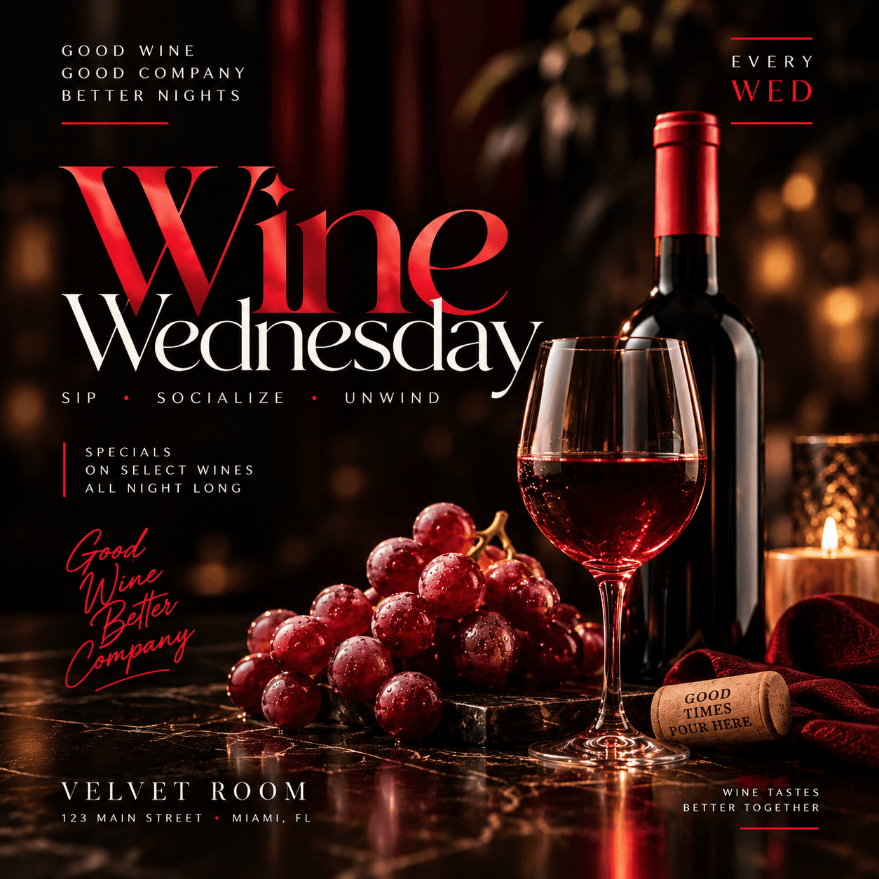 Wine Wednesday flyer preview