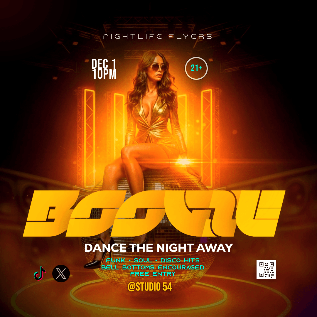 Disco Party Flyer Template rendered flyer preview