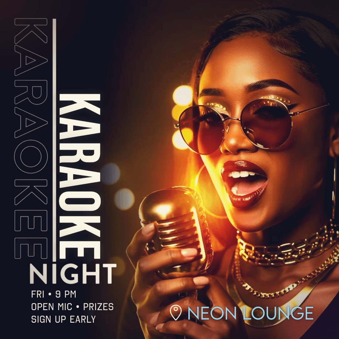 Karaoke Flyer Template rendered preview