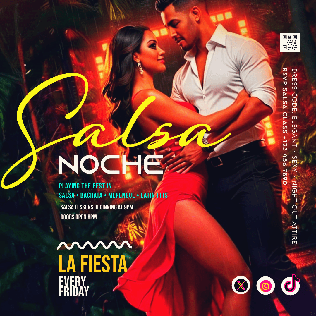 Latin Flyer Template rendered preview