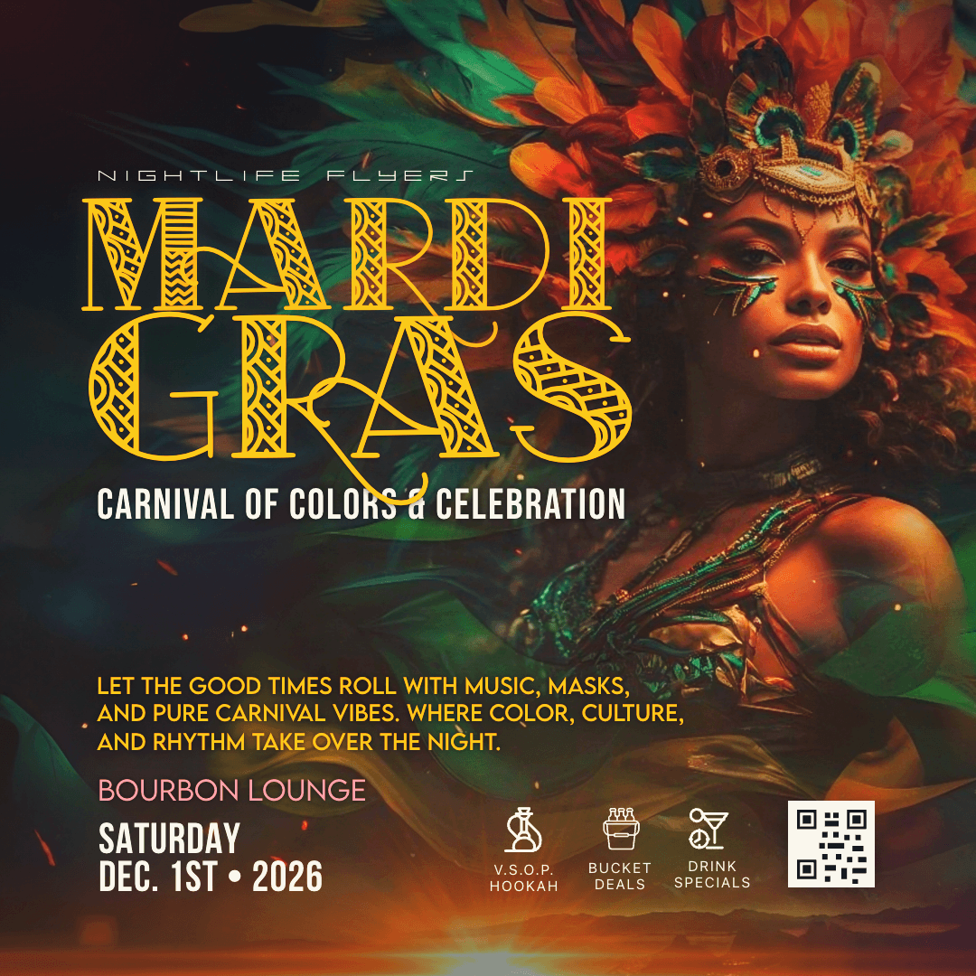 Mardi Gras Flyer Template rendered flyer preview