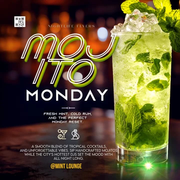 Mojito Monday Flyer Template preview