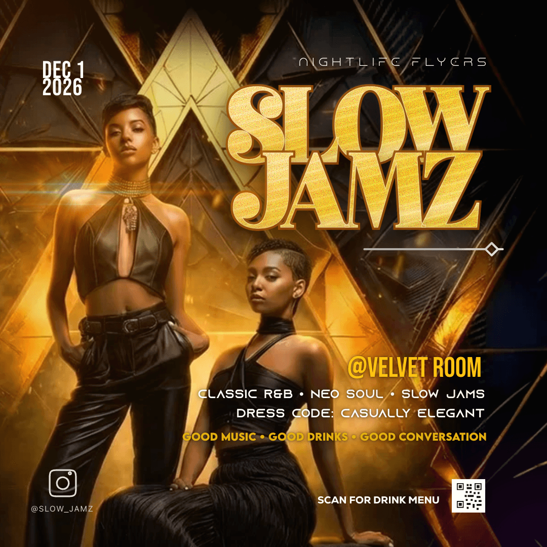R&B Flyer Template rendered preview