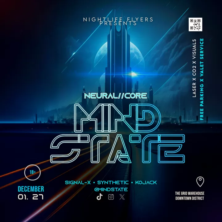 Techno / Afterhours Flyer Template preview