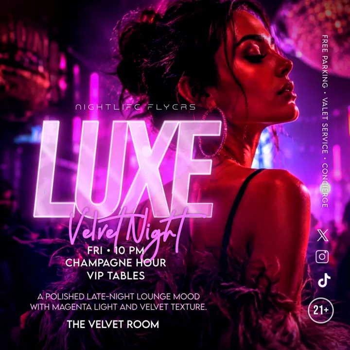 VIP Lounge Flyer Template rendered preview