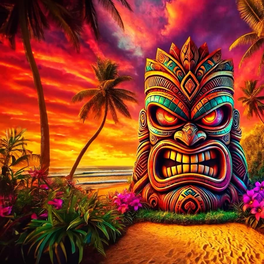 Luau Flyer Template rendered flyer preview