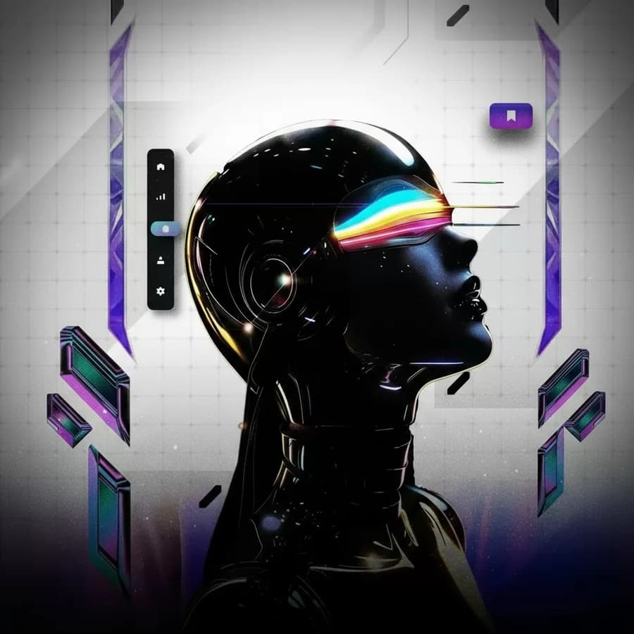 Techno Flyer Template rendered preview