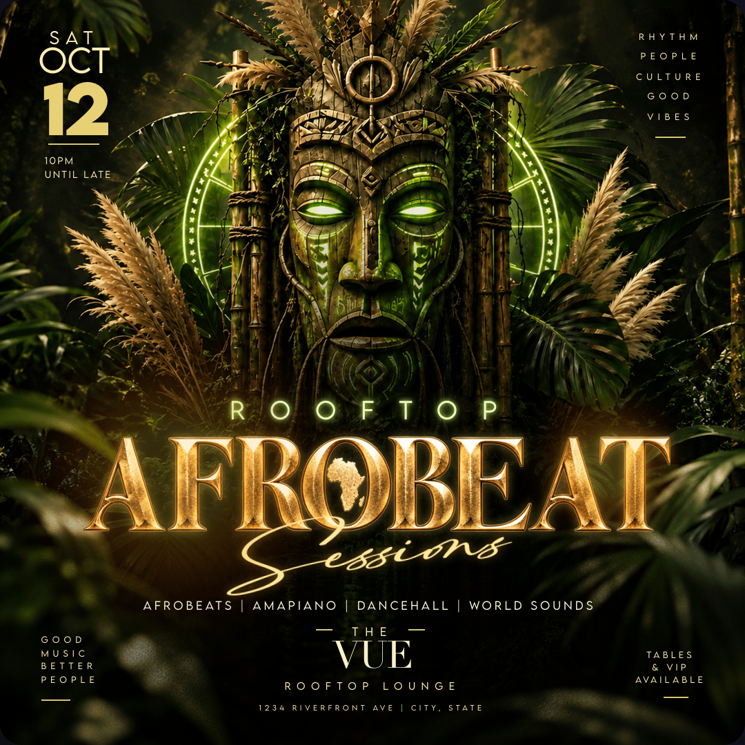 Afrobeats Flyer Template preview