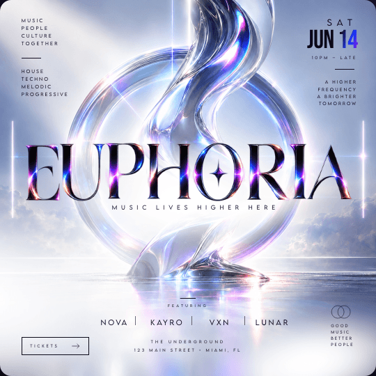 Euphoria Flyer Template preview
