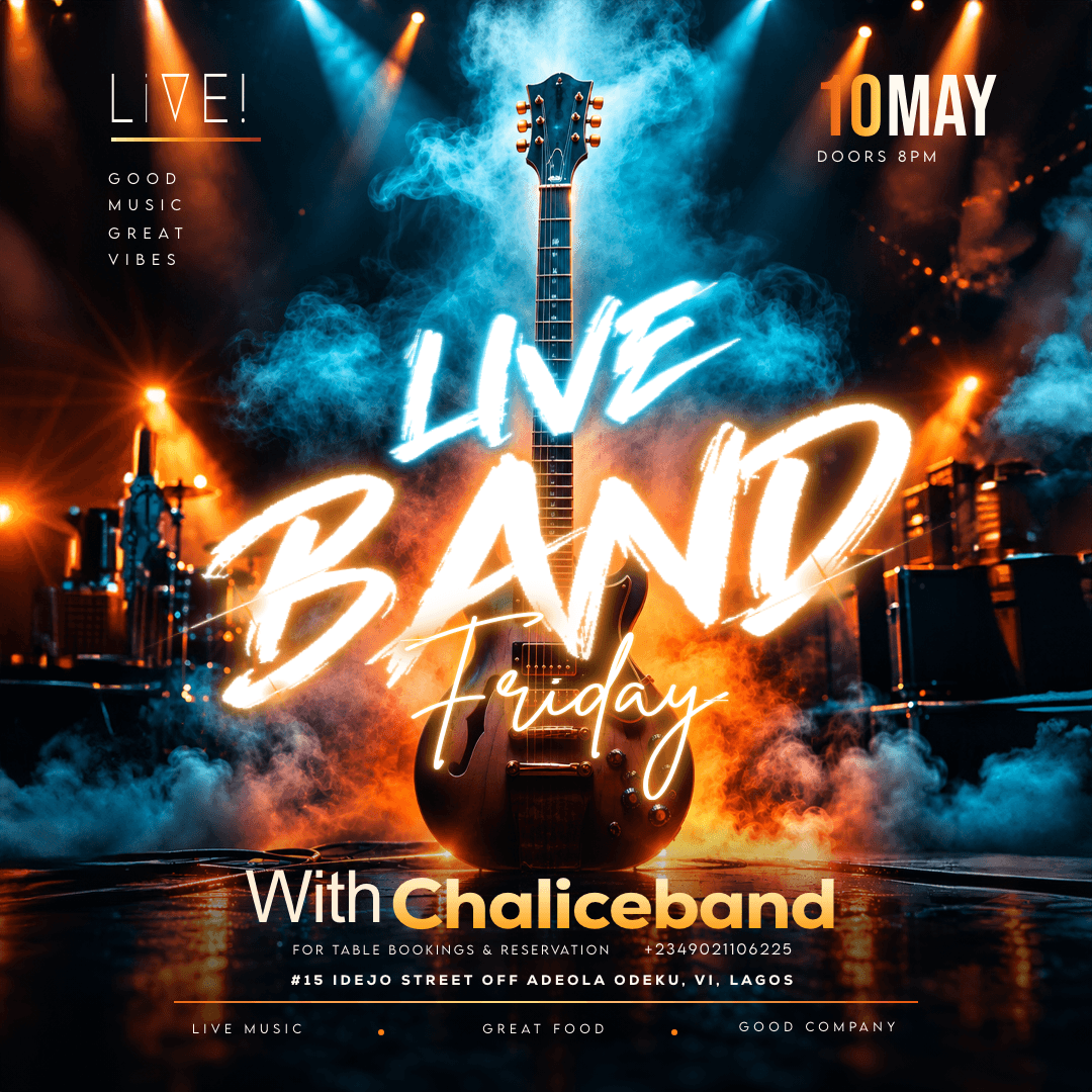 Live Band Friday Flyer Template preview
