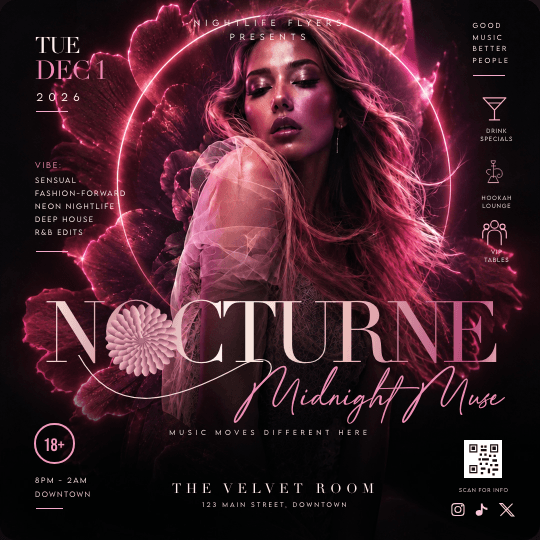 Nocturne Flyer Template preview