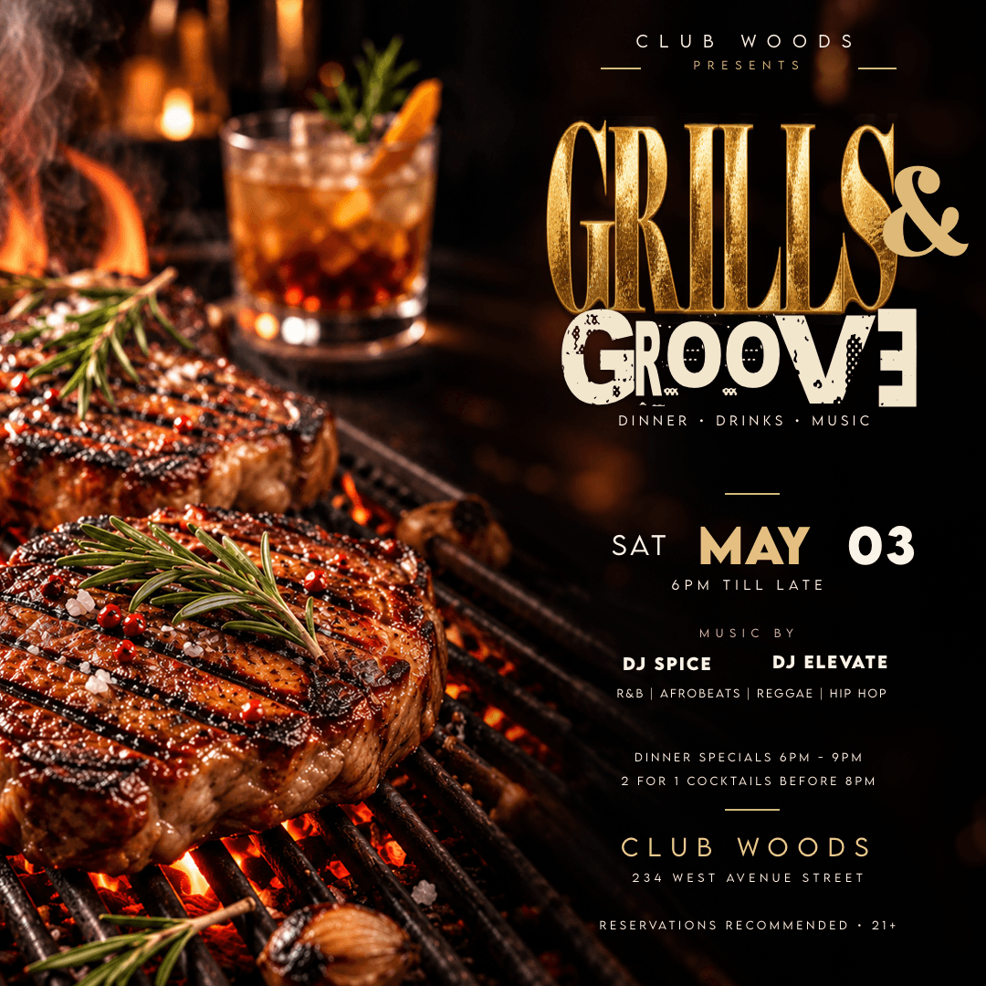 Grills & Groove Flyer Template rendered flyer preview