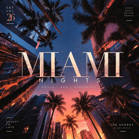 Miami Street Flyer Template rendered flyer preview
