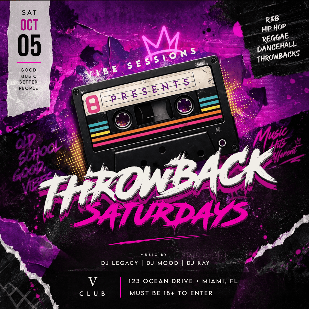 Throwback Flyer Template rendered preview