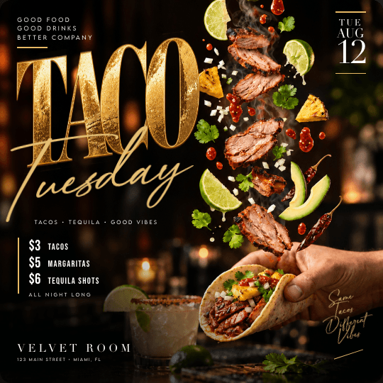 Taco Tuesday Flyer Template preview