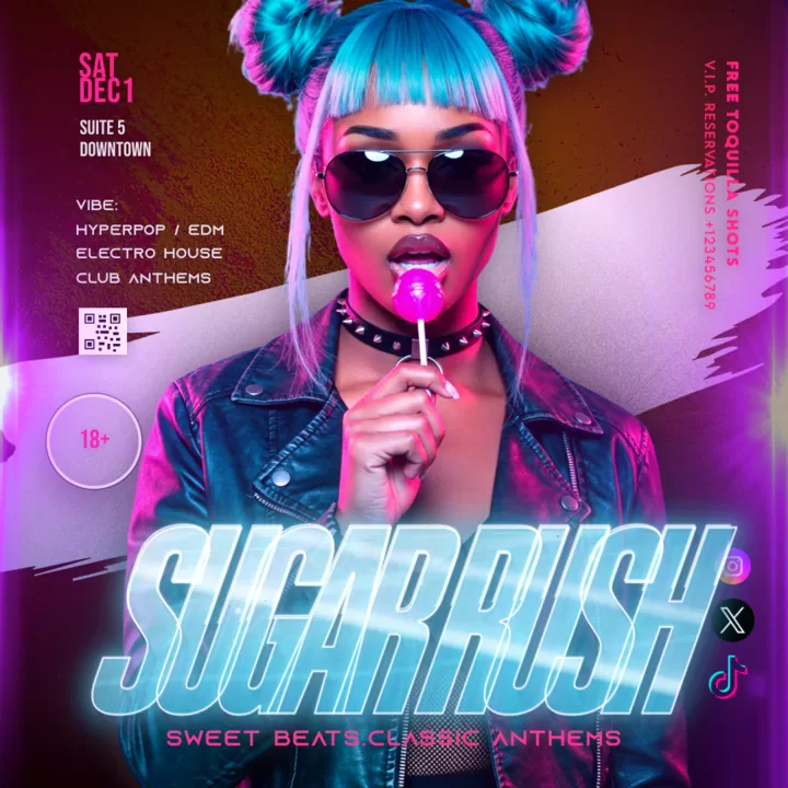 Birthday Bash Flyer color version 2